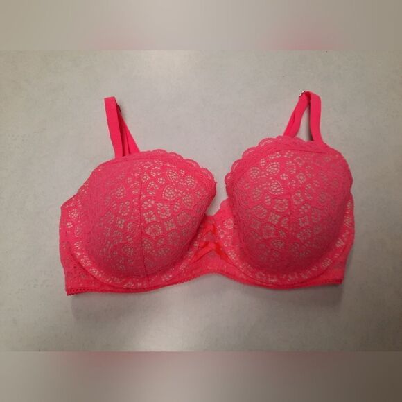 Victoria's Secret Other - Victoria's Secret Dream Angels Lined Demi Bra Pink 34D Lace